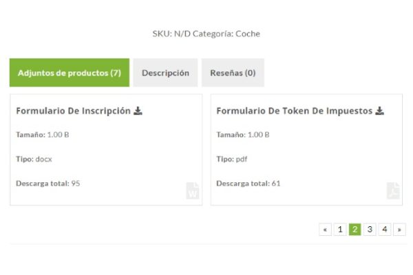 Adjunta archivo en producto para su descarga como ficha técnica